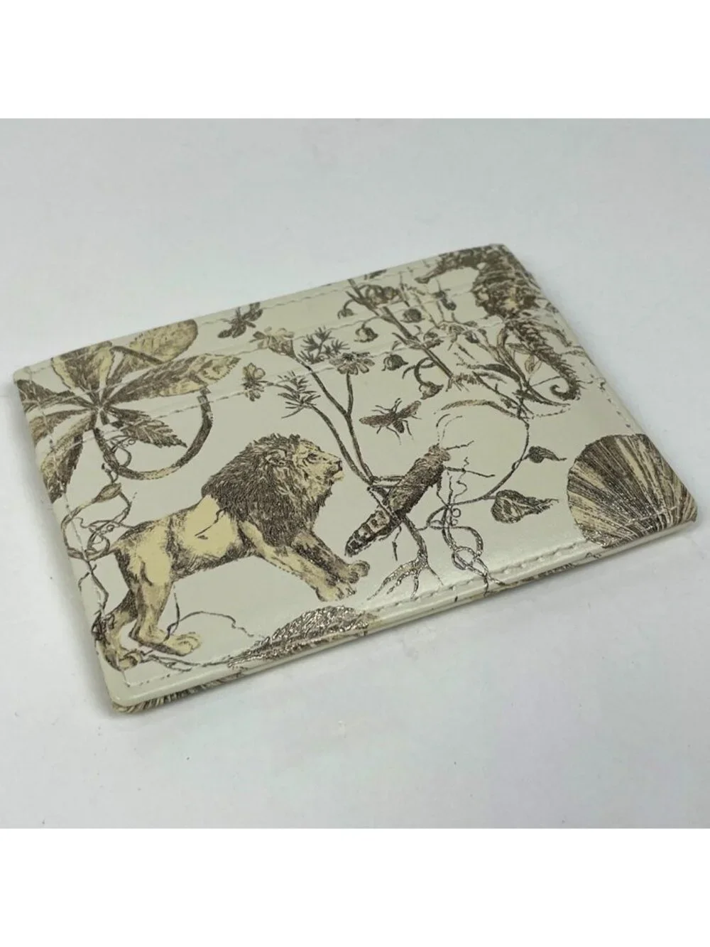 Dior Logo Card Case Leather White - Picture 2 of 6